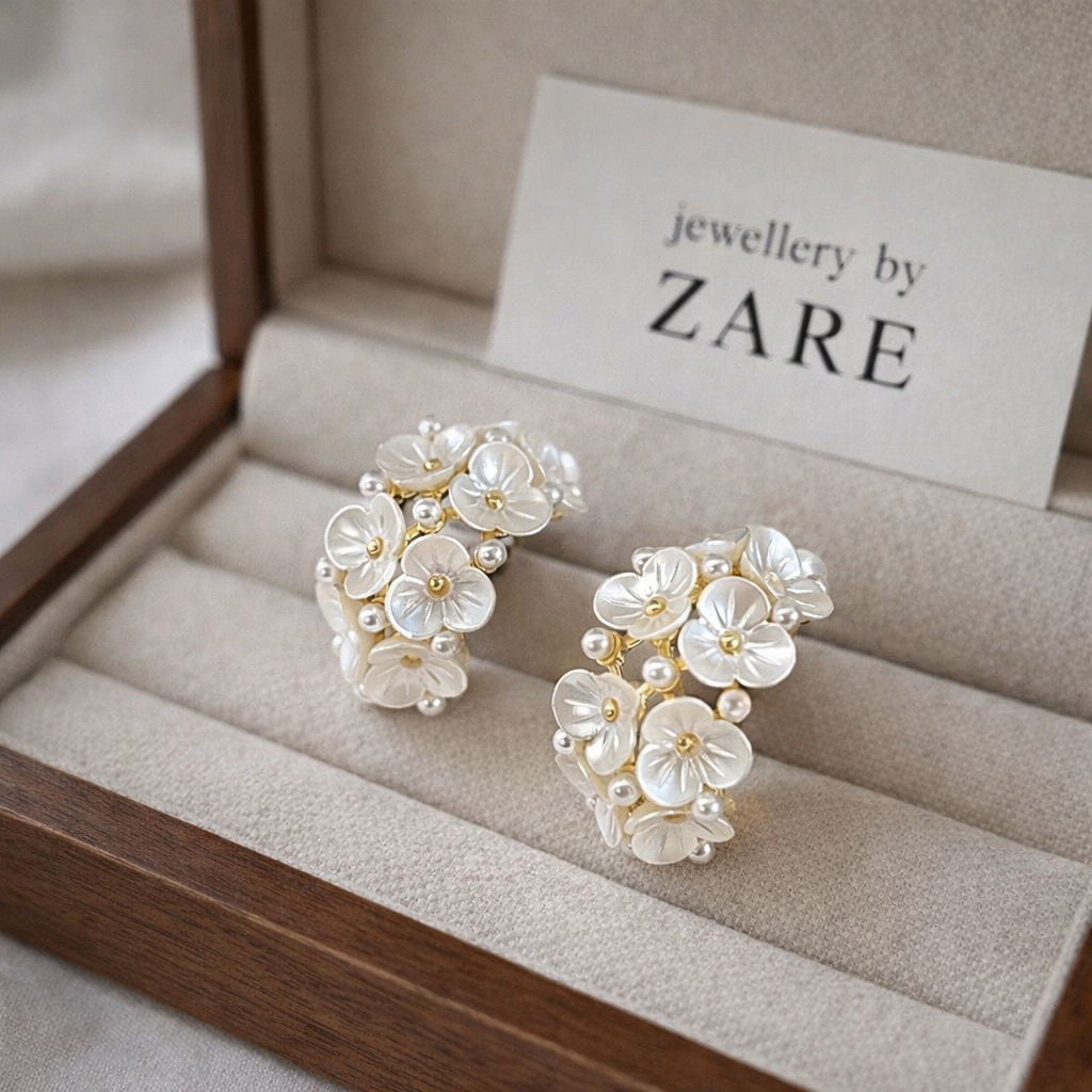 Pearl petals Bloom Studs