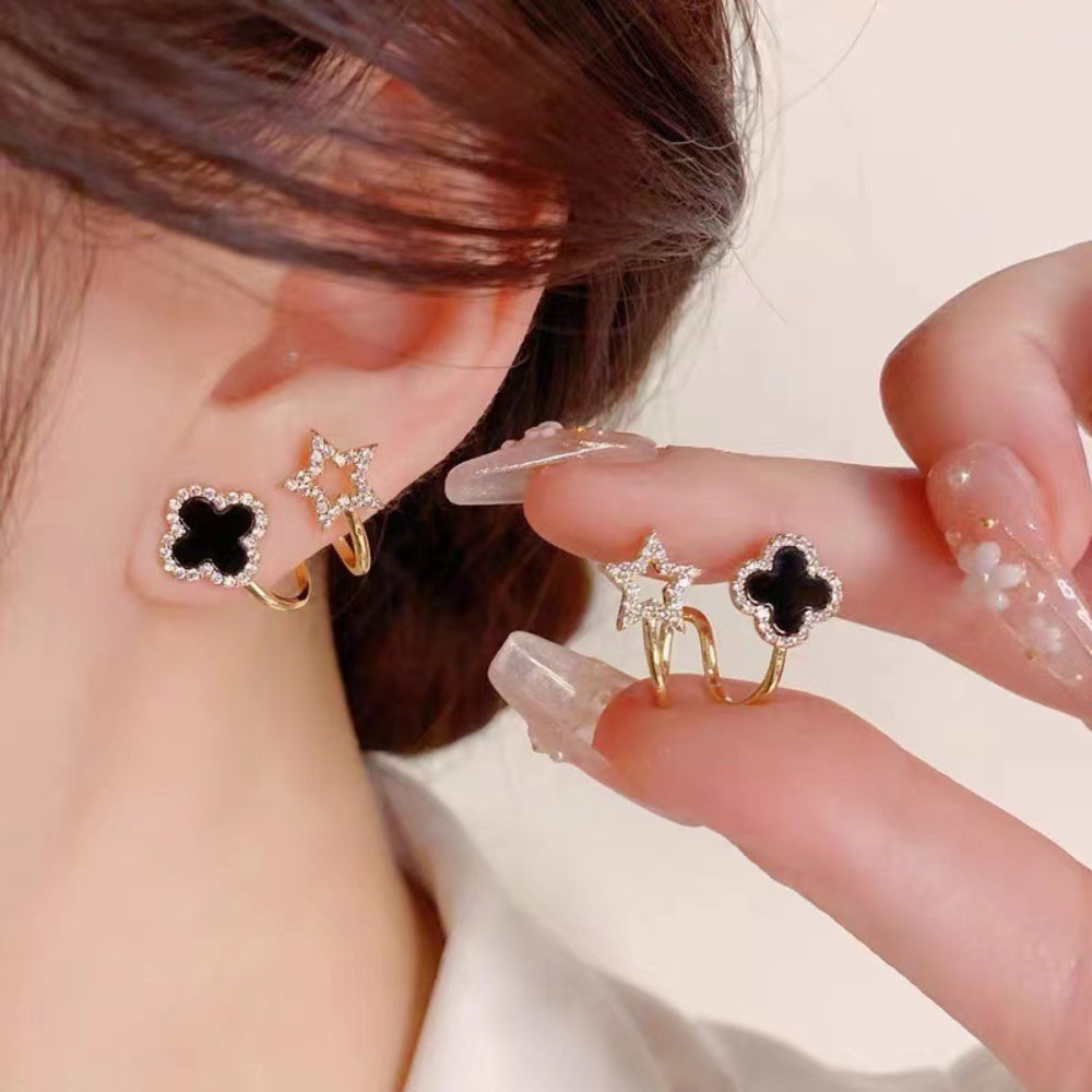 Star & Clover Twist Stud Earring