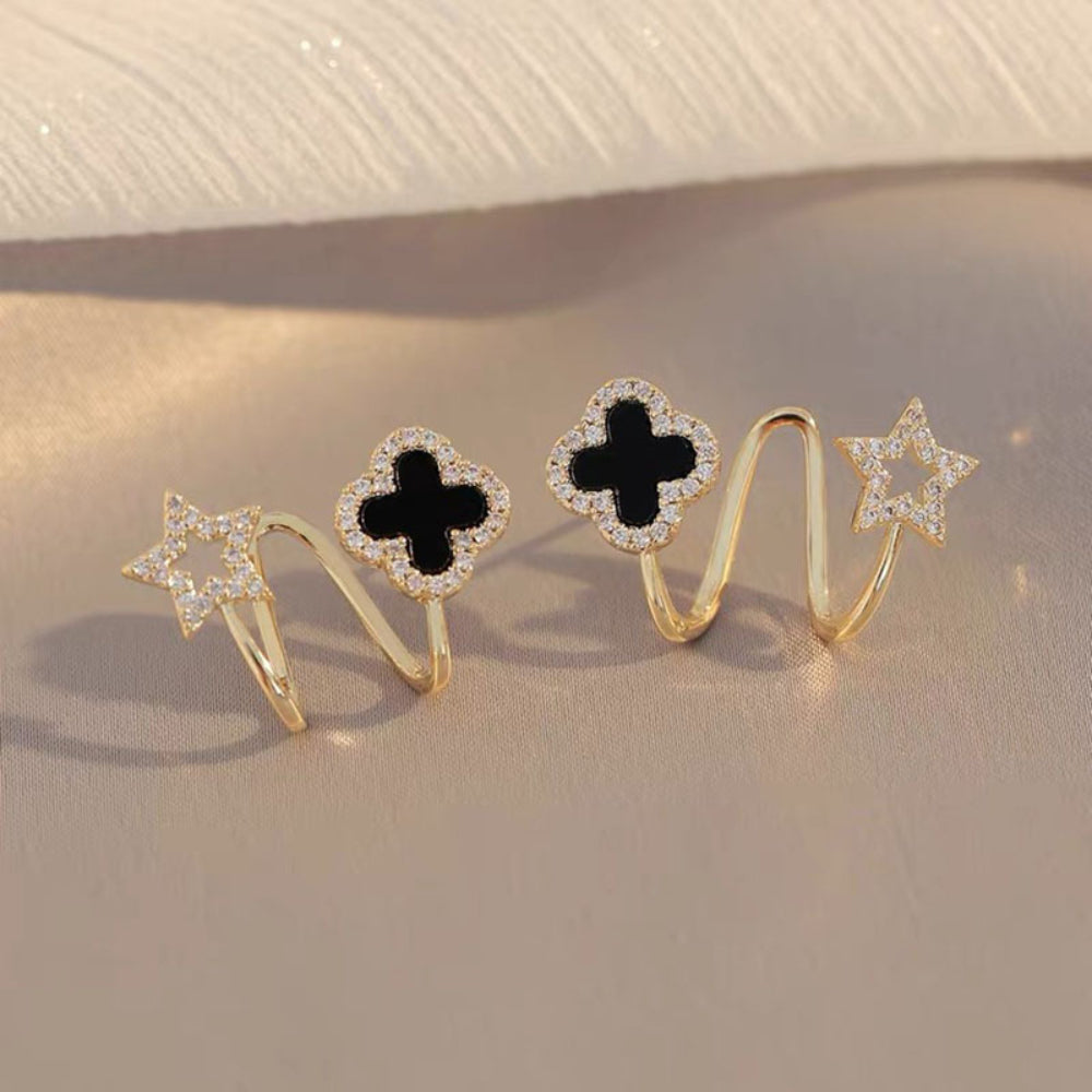 Star & Clover Twist Stud Earring